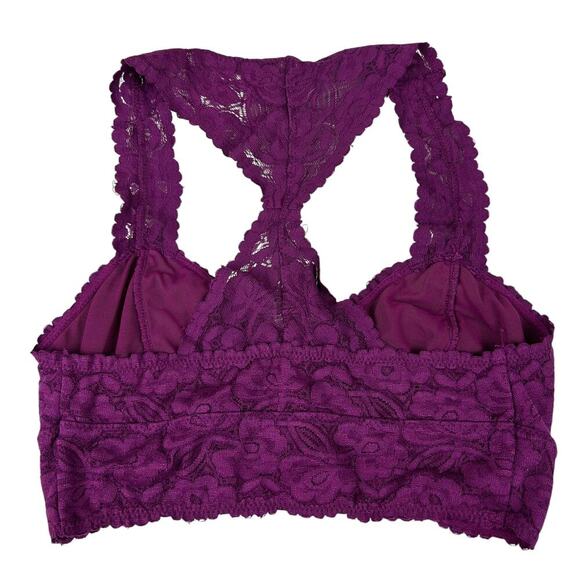 Free People Burgundy Galloon Racerback Lace Bralette - Picture 3 of 5